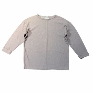 Huntington Ridge Taupe Crew Neck Sweater Size Large 3/4 sleeves